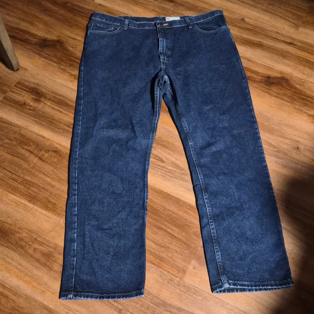 Wrangler Regular Fit Dark Wash Denim Jeans Mens W42 Straight Leg Western Classic